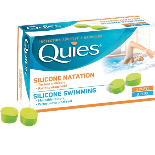 Quies Ωτοασπίδες σιλικόνης ειδικές για το νερό Silicone Earplugs, 3 ζευγάρια