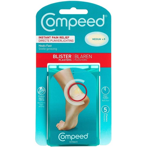 Johnson & Johnson Compeed Μεσαία Επιθέματα για Φουσκάλες στις Φτέρνες, 5 Τεμάχια