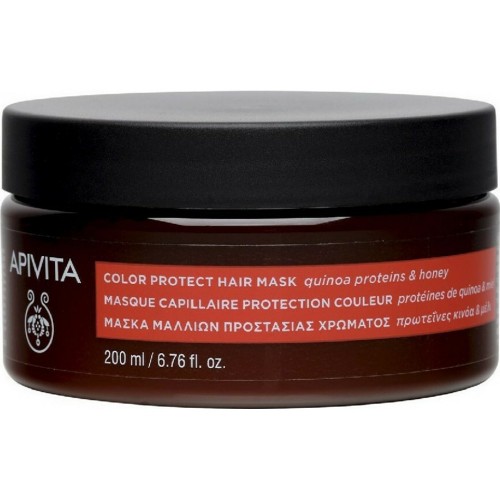 Apivita Color Protect Hair Mask Μάσκα Προστασίας Χρώματος με Πρωτεΐνες Κινόα & Μέλι, 200ml