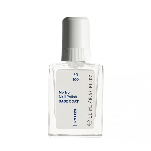 KORRES No No Nail Polish Base Coat with Sweet Almond Oil Διάφανο Βερνίκι Βάσης Νυχιών, 11ml