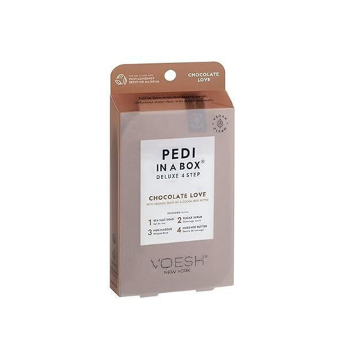 Voesh Pedi in a Box Chocolate Deluxe 4 Steps, Πακέτο Περιποίησης Ποδιών με Άρωμα Σοκολάτα σε 4 βήματα, 1τεμ