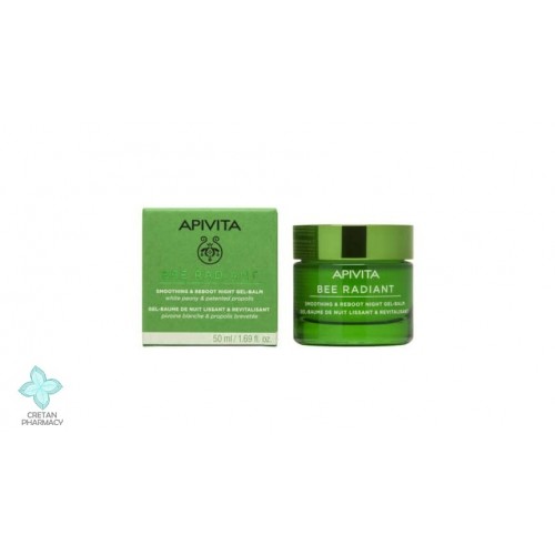 Apivita Bee Radiant Gel - Balm Νύχτας για Λείανση & Αναζωογόνηση της Επιδερμίδας 50ml
