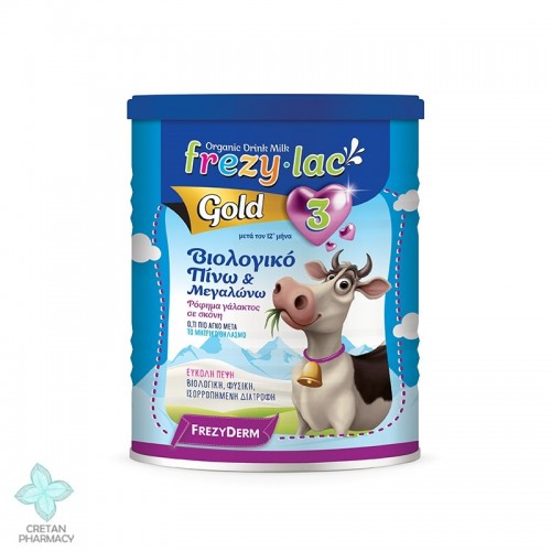 Frezylac Gold 3 - Βιολογικό Αγελαδινό γάλα για βρέφη και νήπια από 12 μηνών+, 400gr