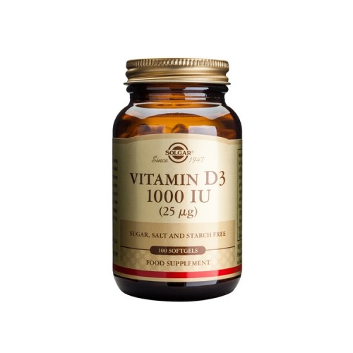Solgar Vitamin D3 1000IU(25μg), 100 ταμπλέτες