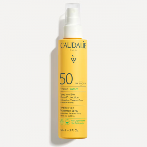 Caudalie Vinosun Protect Invisible High Protection Spray SPF50 Αντηλιακό Σπρέι για Πρόσωπο & Σώμα, 150ml