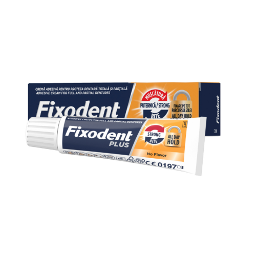 Fixodent Plus Strong Bite Στερεωτική Κρέμα για Oλικές & Mερικές Oδοντοστοιχίες, 40ml