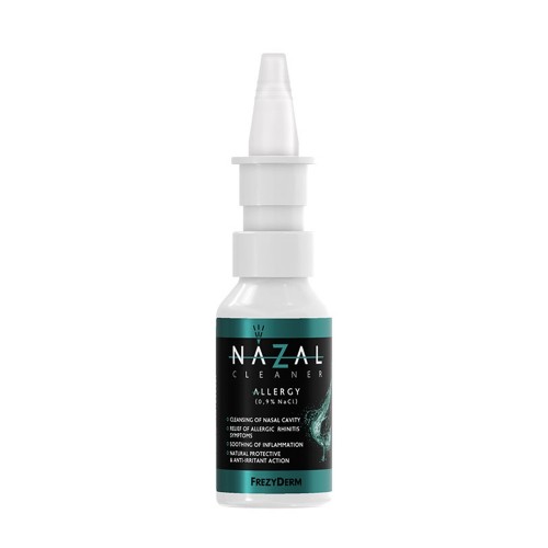 Frezyderm Nazal Cleaner Allergy Αλατούχο διάλυμα 0,9% NaCl, Καθαρίζει τη Ρινική Κοιλότητα και Ανακουφίζει από τα Συμπτώματα της Αλλεργικής Ρινίτιδας - 30ml