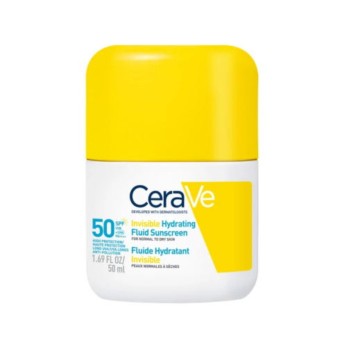 CeraVe Invisible Hydrating Fluid Sunscreen Αντηλιακό Προσώπου Ελαφριάς Υφής για Κανονική έως Ξηρή Επιδερμίδα SPF50, 50ml