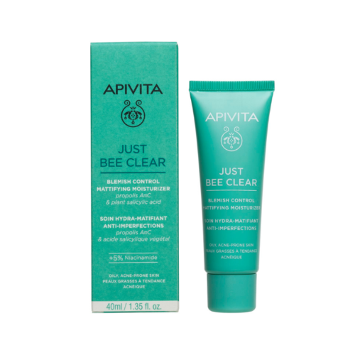 Apivita Just Bee Clear Κρέμα Κατά των Ατελειών για Λιπαρή ή με Τάση Ακμής Επιδερμίδα, 40ml