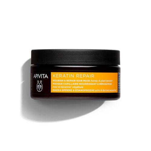 Apivita Keratin Repair Nourish & Repair Hair Mask Μάσκα Θρέψης & Επανόρθωσης, 200ml