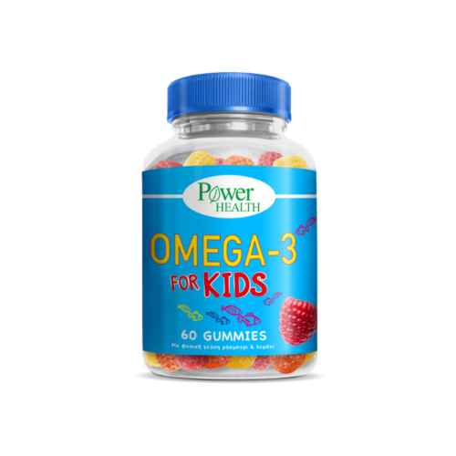 Power Health Omega 3 Kids 60 Gummies, Παιδικό Συμπλήρωμα Διατροφής με Ωμέγα-3, Γεύση Ράσμπερι & Λεμόνι