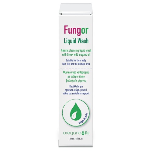Oregano4Life Fungor Liquid Wash Φυσικό Υγρό Καθαρισμού με Αιθέριο Έλαιο Βιολογικής Ρίγανης 200ml