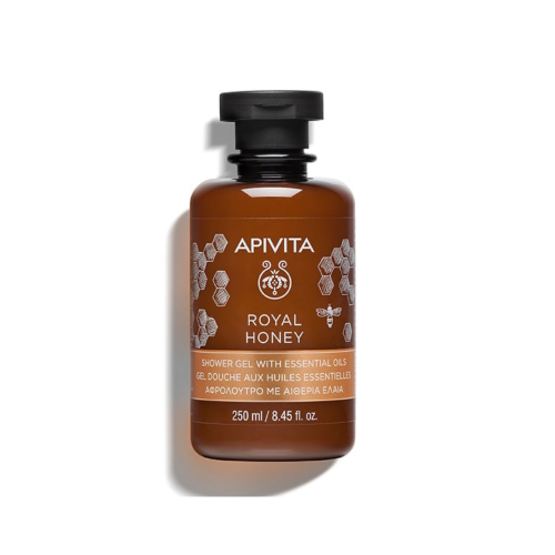 Apivita Royal Honey Shower Gel με Essential Oils Κρεμώδες Αφρόλουτρο με Αιθέρια Έλαια & Μέλι, 250ml