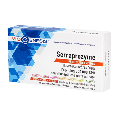Viogenesis Serraprozyme 300.000 SPU, 30caps