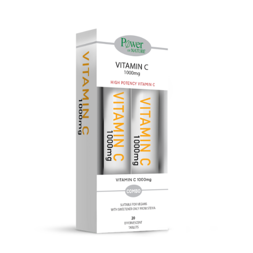 Power Health Vitamin C 1000mg Stevia, 2x20 αναβρ. δισκία
