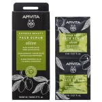 Apivita EXPRESS BEAUTY Scrub Προσώπου για Βαθιά Απολέπιση με Ελιά, 2x8ml