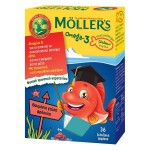Moller's Omega 3 Ζελεδάκια για Παιδιά με γεύση Φράουλα, 36 ζελεδάκια