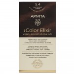 Apivita My Color Elixir Μόνιμη Βαφή Μαλλιών - No.5.4 Καστανό Ανοιχτό Χάλκινο, (50ml + 75ml +15ml)