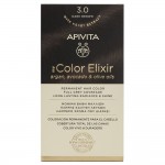 Apivita My Color Elixir Μόνιμη Βαφή Μαλλιών - No.3.0 Καστανό Σκούρο, (50ml + 75ml +15ml)