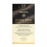Apivita My Color Elixir Μόνιμη Βαφή Μαλλιών - No.6.18 Ξανθό Σκούρο, (50ml + 75ml +15ml)